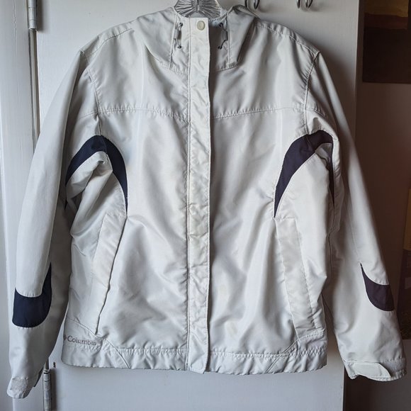 Columbia Jackets & Blazers - Columbia Sportswear White Outdoor Windbreaker Jacket Women's Size Medium